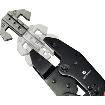 TOOLCRAFT PLE-0K7 Krimp-onderdelen Geschikt voor connector: DUITS Krimpbereik AWG: 12 tot 20 AWG Geschikt voor merk: TOOLCRAFT PZ-500