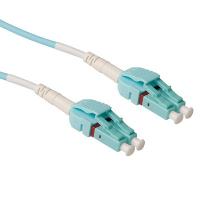 ACT 0,5 meter Multimode 50/125 OM3 duplex uniboot fiber kabel met LC connectoren