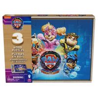 Paw Patrol The Mighty Movie Houten Puzzels 3x24 Stukjes - thumbnail