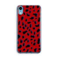 Red Leopard: iPhone XR Transparant Hoesje - thumbnail