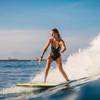 Bodyboard Lichtgewicht Drijvend Bord met EPS-Kern en XPE-Gezicht voor Kinderen en Volwassenen 106 cm Geel