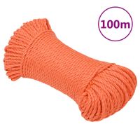 Werktouw 8 mm 100 m polypropeen oranje