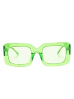 Linda Farrow x The Attico lunettes de soleil Jorja à monture rectangulaire - Vert