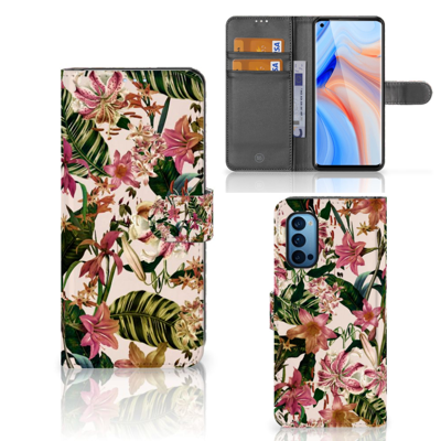 OPPO Reno 4 Pro 5G Hoesje Flowers OPPO Reno 4 Pro 5G Hoesje Flowers