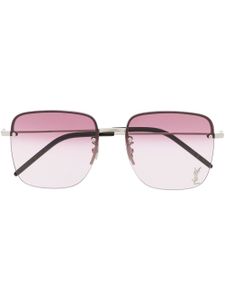 Saint Laurent Eyewear lunettes de soleil à monture carrée - Argent