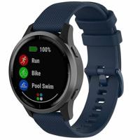 By Qubix - Compatible met Garmin Vivomove 3 / HR/Luxe/Sport/Style/Trend - Sportband met motief - Donkerblauw - Compatible Garmin bandje - Bandbreedte: 20mm