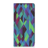 Samsung Galaxy A21s Stand Case Abstract Green Blue