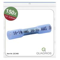 Quadrios 22C466 Stootverbinder Met krimpkous 1.5 mm² 2.5 mm² Volledig geïsoleerd Blauw 1 set(s) - thumbnail