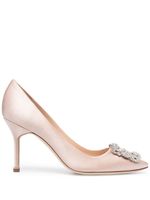 Manolo Blahnik escarpins Hangisi à ornements en cristal - Rose