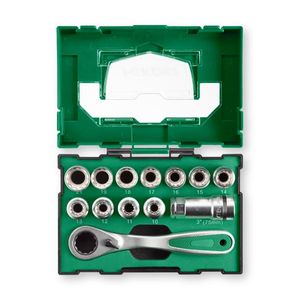 Hikoki Accessoires Krachtdoppenset 13-delig 1/2 inch + ratel - 40030033