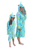 Unicorn damesbadjas capuchon - fleece-s/m