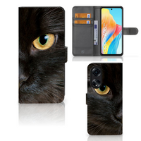 OPPO A98 5G Telefoonhoesje met Pasjes Zwarte Kat