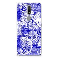 Silicone Back Case Nokia 2.4 Angel Skull Blauw - thumbnail