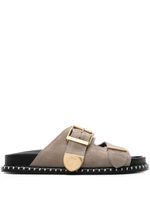 Chloé Rebecca suede slides - Gris