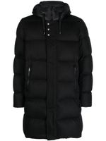 Herno manteau mi-long matelassé à capuche - Noir