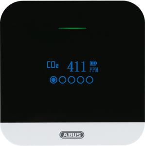 ABUS AirSecure CO2WM110 Kooldioxidemelder werkt op het lichtnet, werkt op een accu Detectie van Kooldioxide