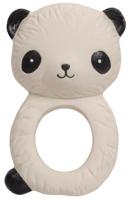 A Little Lovely Company bijtring Panda junior 10 cm rubber beige