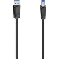 Hama USB-kabel USB 3.2 Gen1 (USB 3.0 / USB 3.1 Gen1) USB-A stekker, USB-B stekker 1.50 m Zwart 00200625 - thumbnail