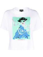 Emporio Armani t-shirt en coton à imprimé graphique - Blanc - thumbnail