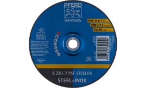 PFERD 62023640 E 230-7 PSF STEELOX Afbraamschijf gebogen Diameter 230 mm Boordiameter 22.23 mm RVS, Staal 10 stuk(s)