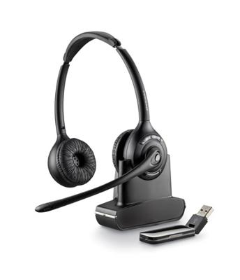 Plantronics Savi W420 Telefoonheadset USB Draadloos On Ear Zwart