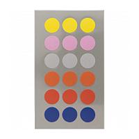 Hobby stickers - 144x stuks - D15 mm - basic kleuren ronde stickers - Kantoor stickers - Scrapbook -