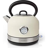Nedis retro look Waterkoker - 1.7 L - 360° Draaibaar - Wit