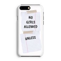 No Girls Allowed Unless: Volledig Geprint iPhone 7 Plus Hoesje - thumbnail