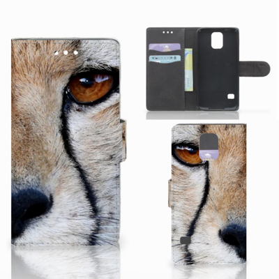 Samsung Galaxy S5 | S5 Neo Telefoonhoesje met Pasjes Cheetah Samsung Galaxy S5 | S5 Neo Telefoonhoesje met Pasjes Cheetah