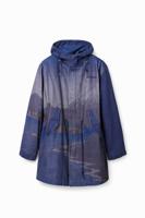 Gewatteerde parka met uitneembaar jack - BLUE - M