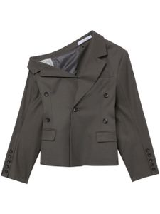 Rokh blazer à design asymétrique - Gris