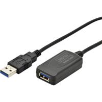 Digitus USB-kabel USB 3.2 Gen1 (USB 3.0 / USB 3.1 Gen1) USB-A stekker, USB-A bus 5.00 m Zwart DA-73104