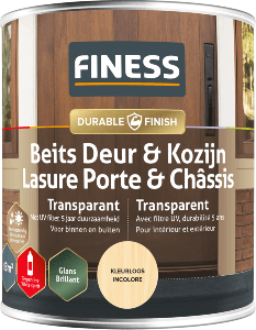 finess beits deur & kozijn transparant glans teak 0.75 ltr