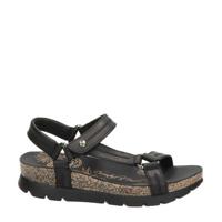 Panama Jack Sandra Basics leren sandalen zwart