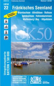 Wandelkaart 22 UK50 Fränkisches Seenland | LVA Bayern