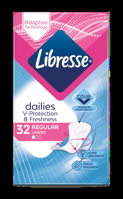 Libresse Dailies V-Protection Regular Inlegkruisjes
