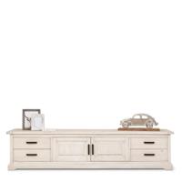 TV dressoir Rosewood (220cm) | Hout  | Grenen | Wit