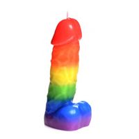 Pride Pecker Rainbow Drip Candle - thumbnail