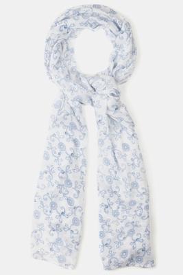 Ulla Popken Sjaal, bloemenranken, licht - Grote Maten