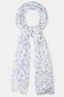 Ulla Popken Sjaal, bloemenranken, licht - Grote Maten