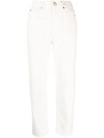 TWINSET pantalon droit à logo brodé - Blanc