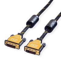 ROLINE GOLD monitorkabel DVI, ST-ST, (24+1) dual link, 10 m
