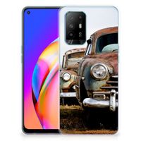 OPPO A94 5G | Reno5 Z Siliconen Hoesje met foto Vintage Auto - thumbnail