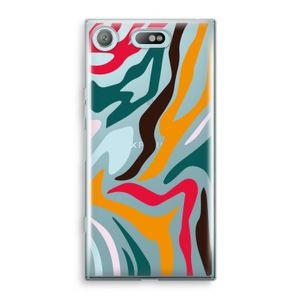 Colored Zebra: Sony Xperia XZ1 Compact Transparant Hoesje