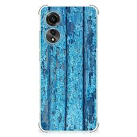 OPPO A78 4G Stevig Telefoonhoesje Wood Blue - thumbnail