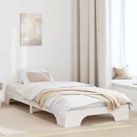 vidaXL Bedframe Wit 80x200 cm Massief Grenenhout