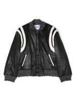 MSGM Kids veste bomber à design bicolore - Noir