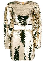 The New Arrivals Ilkyaz Ozel robe courte à sequins - Or