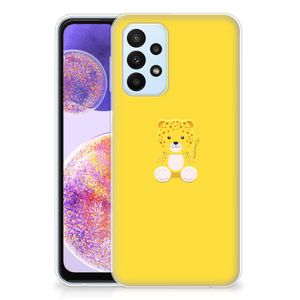 Samsung Galaxy A23 Telefoonhoesje met Naam Baby Leopard