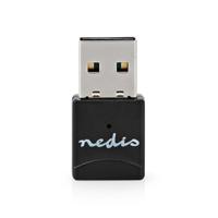 Nedis Netwerkdongle - Wi-Fi - AC600-2.4/5 GHz (Dual Band) - USB2.0 - Wi-Fi Speed totaal: 600 Mbps - Windows 10 / Windows 11 / Windows 8
